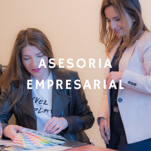 Karinna Bello en un asesoría empresarial